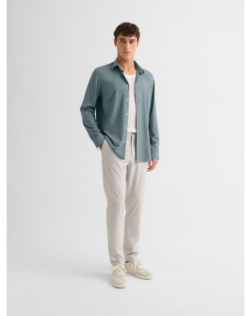 Groen slim shirt