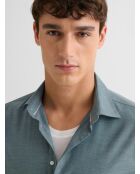Groen slim shirt