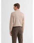 Camisa delgada de algodón beige Safari