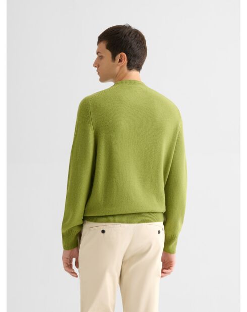Maglione girocollo in misto lana verde anice