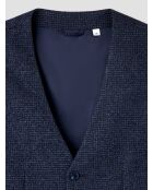 Gilet de costume stretch pied de puce bleu navy