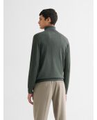 Bronzegrüner Rollkragenpullover aus Jersey