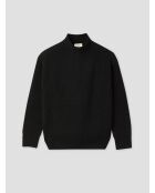 L'Atelier Noir gerippter Pullover mit Trichterausschnitt