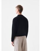L'Atelier Noir gerippter Pullover mit Trichterausschnitt