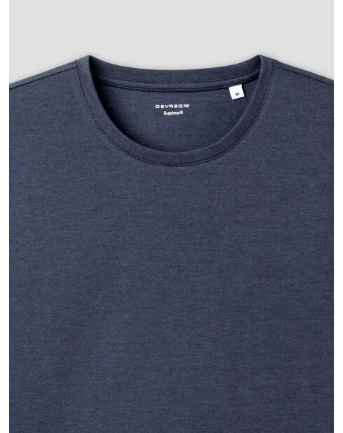T-shirt col rond Supima bleu nuit
