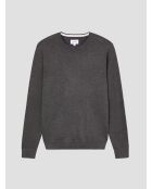 Pull col rond en jersey gris