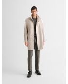 Pull col rond en jersey gris