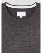 Pull col rond en jersey gris