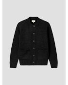 Cardigan boutonné col rond L'atelier anthracite chiné
