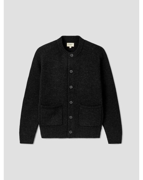 Cardigan boutonné col rond L'atelier anthracite chiné