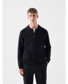 Cardigan boutonné col rond L'atelier anthracite chiné