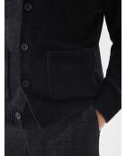 Cardigan boutonné col rond L'atelier anthracite chiné