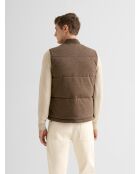 Veste sans manches doublure matelassée caramel 3