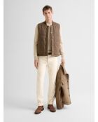 Veste sans manches doublure matelassée caramel 3