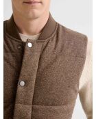 Veste sans manches doublure matelassée caramel 3