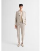 Polo col boutonné jeux de points beige clair