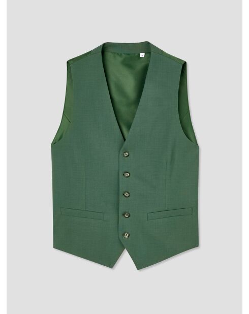 Gilet de costume tissu traveller vert