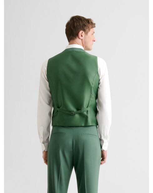 Gilet de costume tissu traveller vert