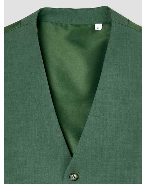 Gilet de costume tissu traveller vert