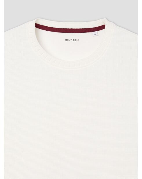 Polo col rond en coton blanc neige