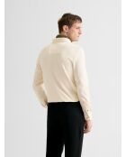 Polo boutonné en coton ficelle