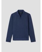 Polo col ouvert chiné bleu gitane