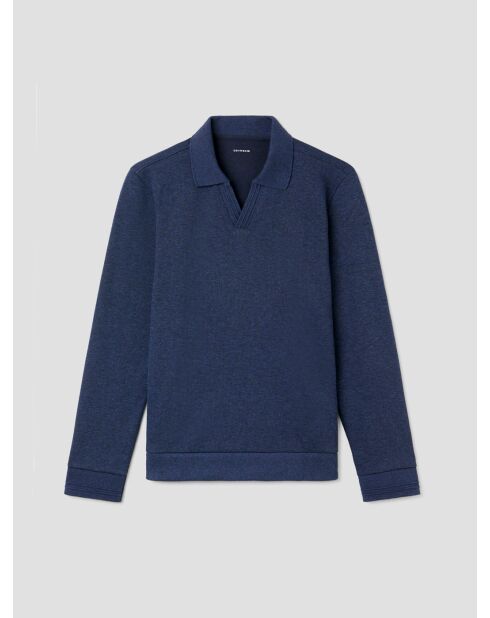 Polo col ouvert chiné bleu gitane