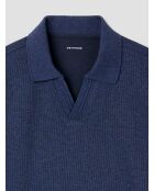 Polo col ouvert chiné bleu gitane