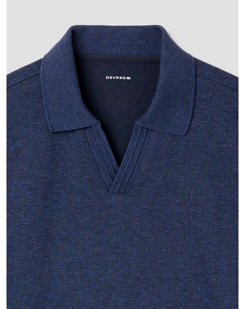 Polo col ouvert chiné bleu gitane