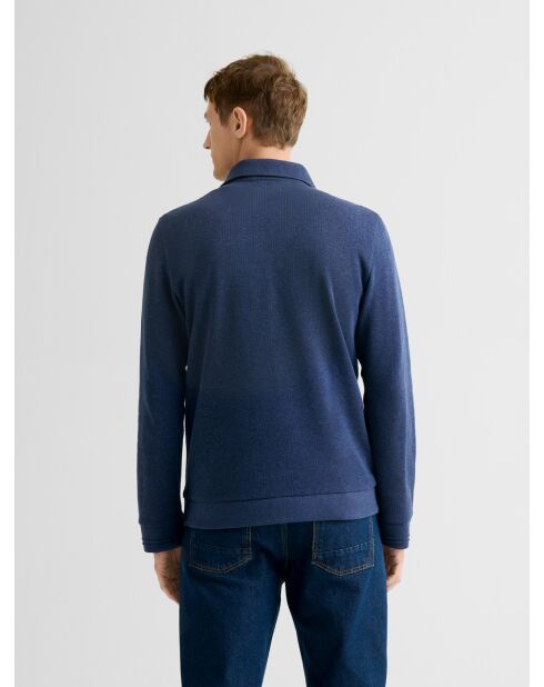 Polo col ouvert chiné bleu gitane
