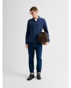 Polo col ouvert chiné bleu gitane