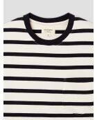 T-shirt col rond marinière L'atelier écru