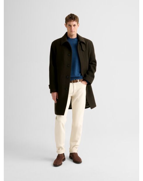 Maglione girocollo in cashmere blu cobalto