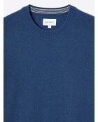 Maglione girocollo in cashmere blu cobalto