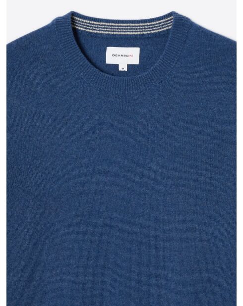 Maglione girocollo in cashmere blu cobalto