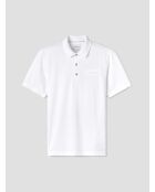 Polo boutonné blanc