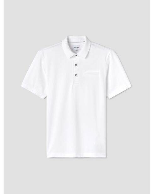Polo boutonné blanc