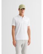 Polo boutonné blanc