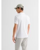 Polo boutonné blanc
