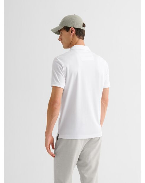 Polo boutonné blanc