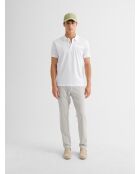Polo boutonné blanc