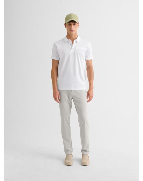 Polo boutonné blanc