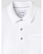 Polo boutonné blanc