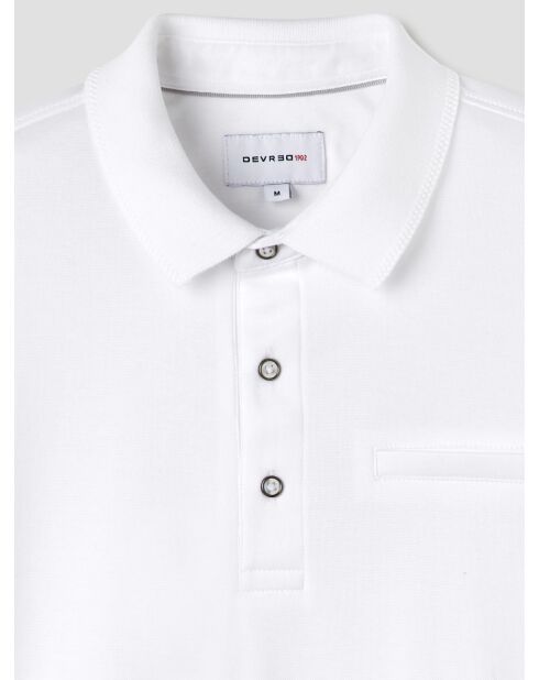 Polo boutonné blanc