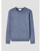 Maglia girocollo in jersey grigio blu