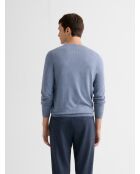 Maglia girocollo in jersey grigio blu
