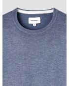 Maglia girocollo in jersey grigio blu
