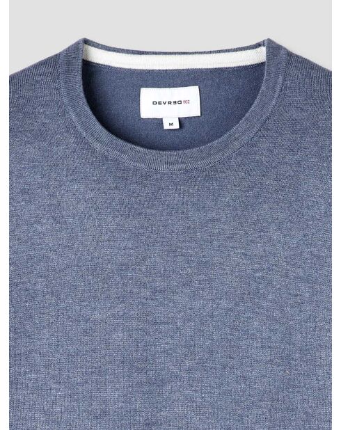 Maglia girocollo in jersey grigio blu