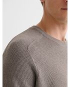 Maglia girocollo color tortora
