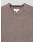 Maglia girocollo color tortora